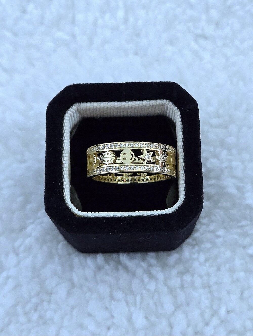 Neo Relique Gold💛 Double✌️ Band Ring💍 with Symbols - NIB - Picture 11 of 16
